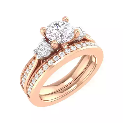 Solitaire Ring with Band - 137420