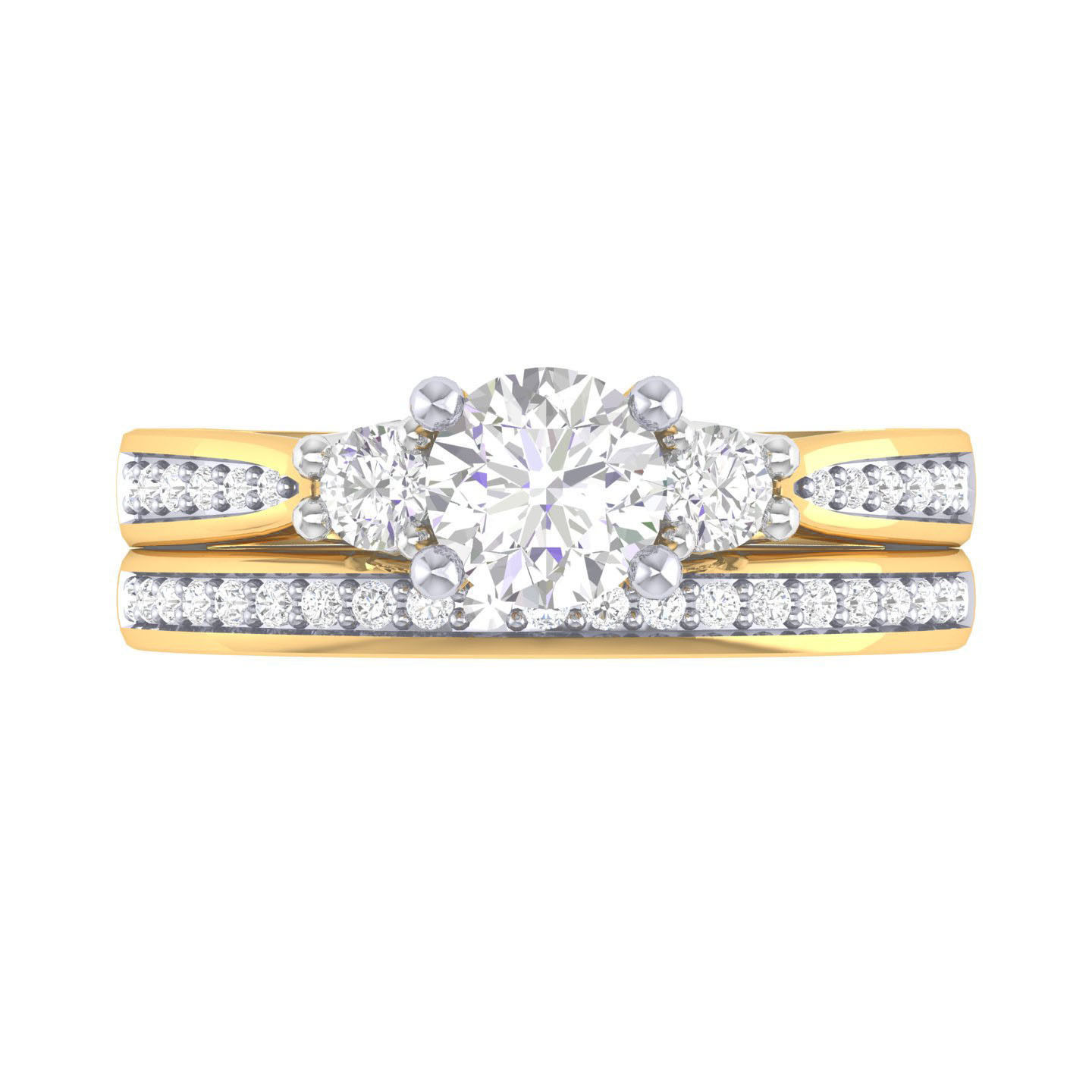 Solitaire Ring with Band - 137420 3D print model_8