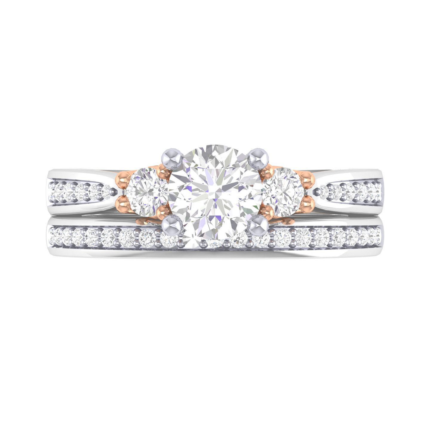 Solitaire Ring with Band - 137420 3D print model_4