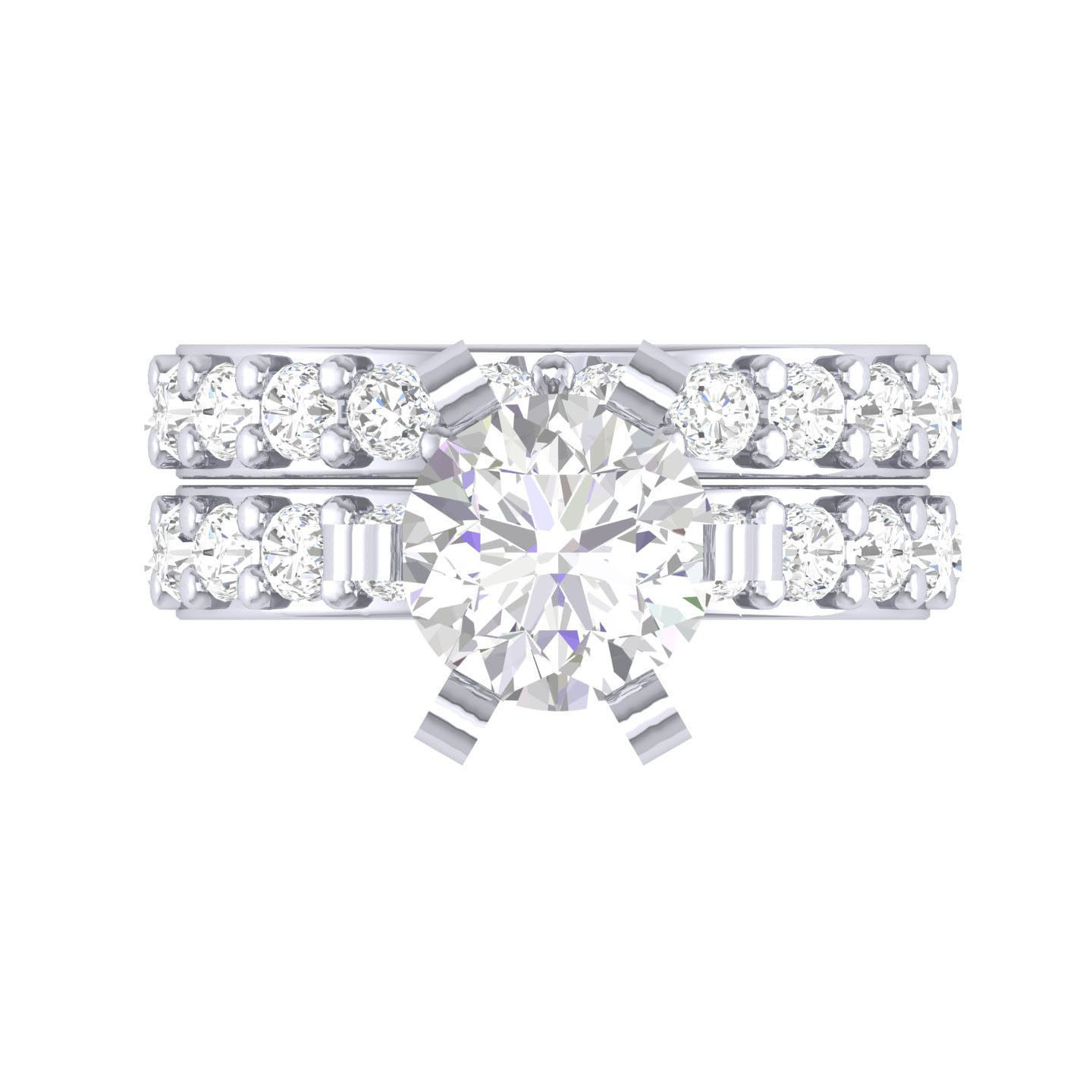 Solitaire Ring with Band - 137407 3D print model_4