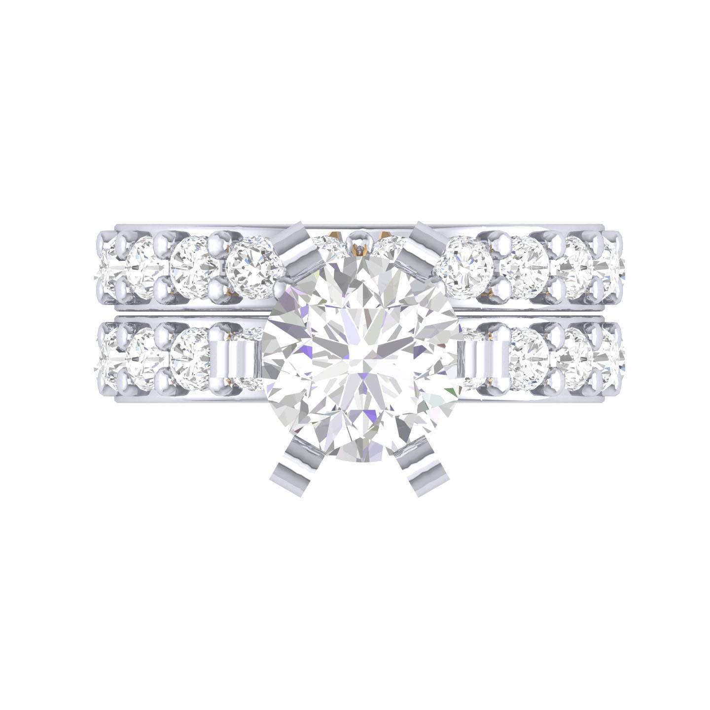 Solitaire Ring with Band - 137407 3D print model_8