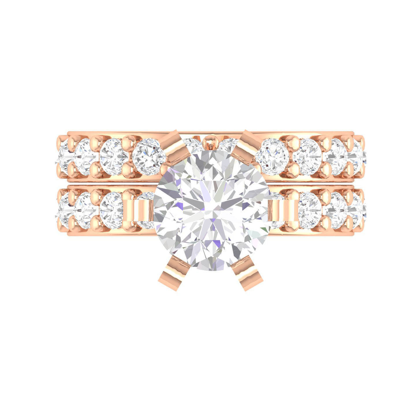 Solitaire Ring with Band - 137407 3D print model_1