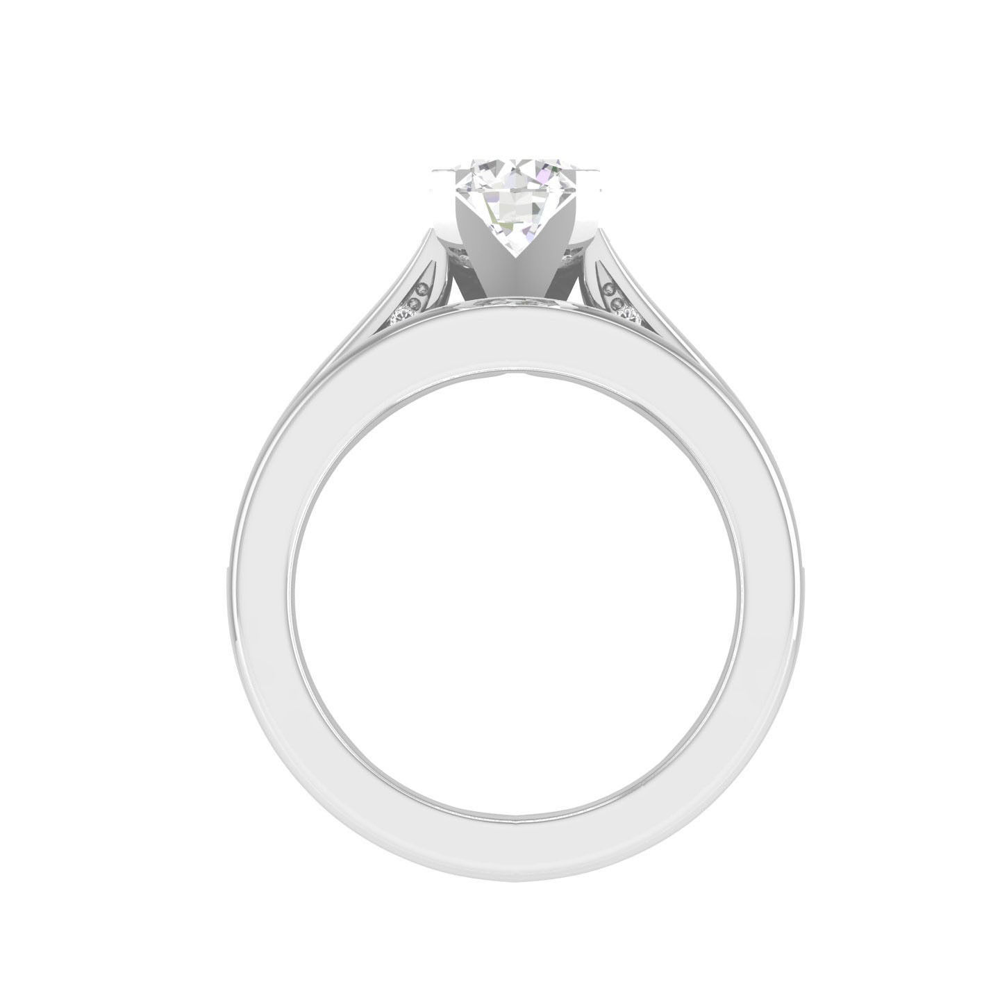 Solitaire Ring with Band - 137406 3D print model_5