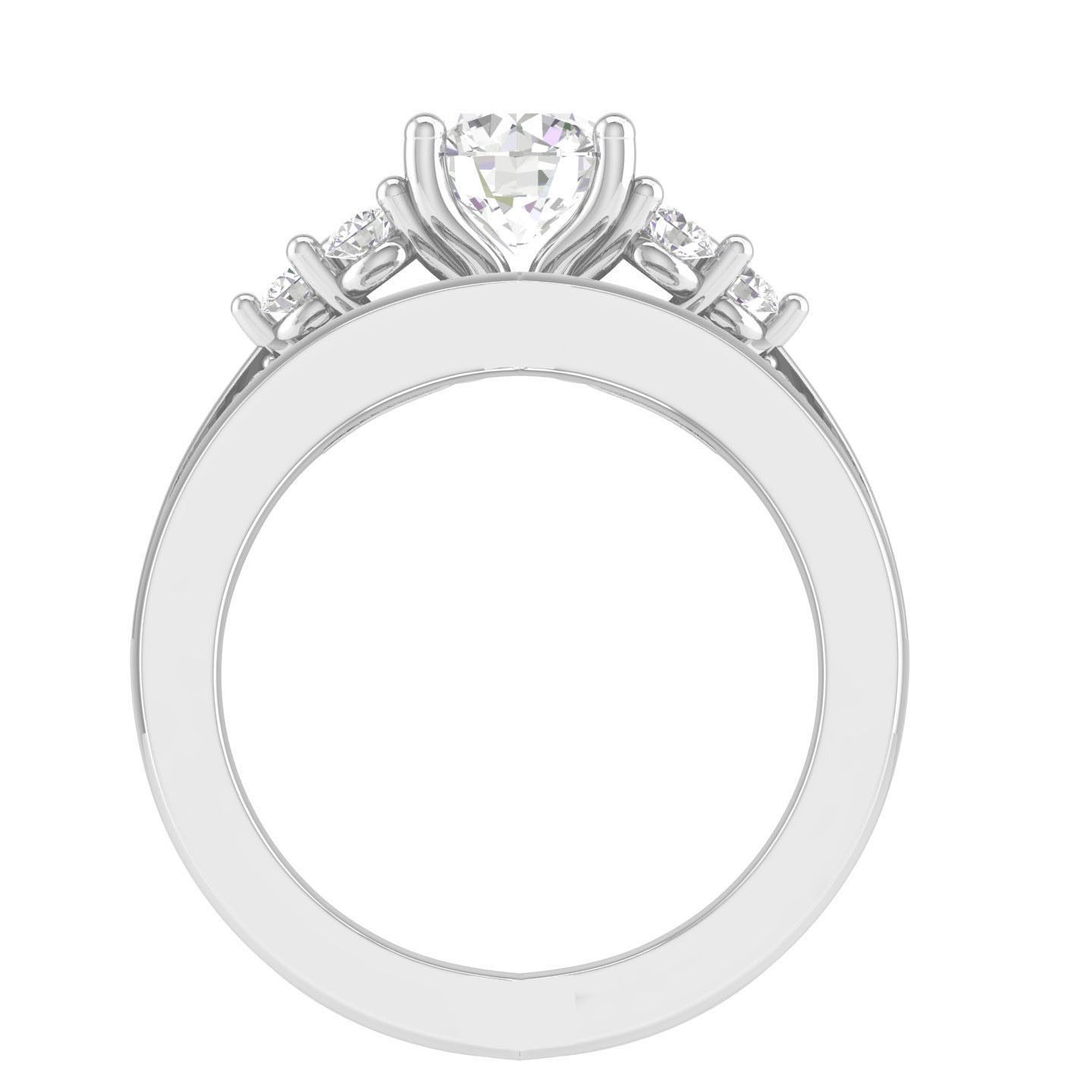 Solitaire Ring with Band - 137402 3D print model_5