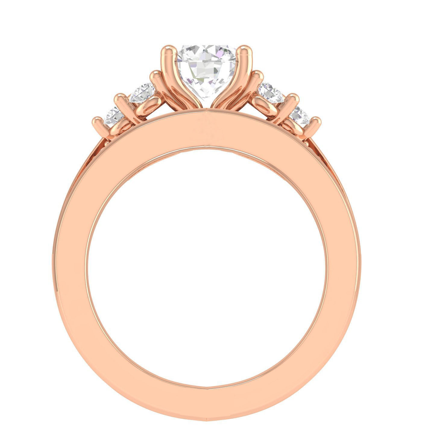 Solitaire Ring with Band - 137402 3D print model_2