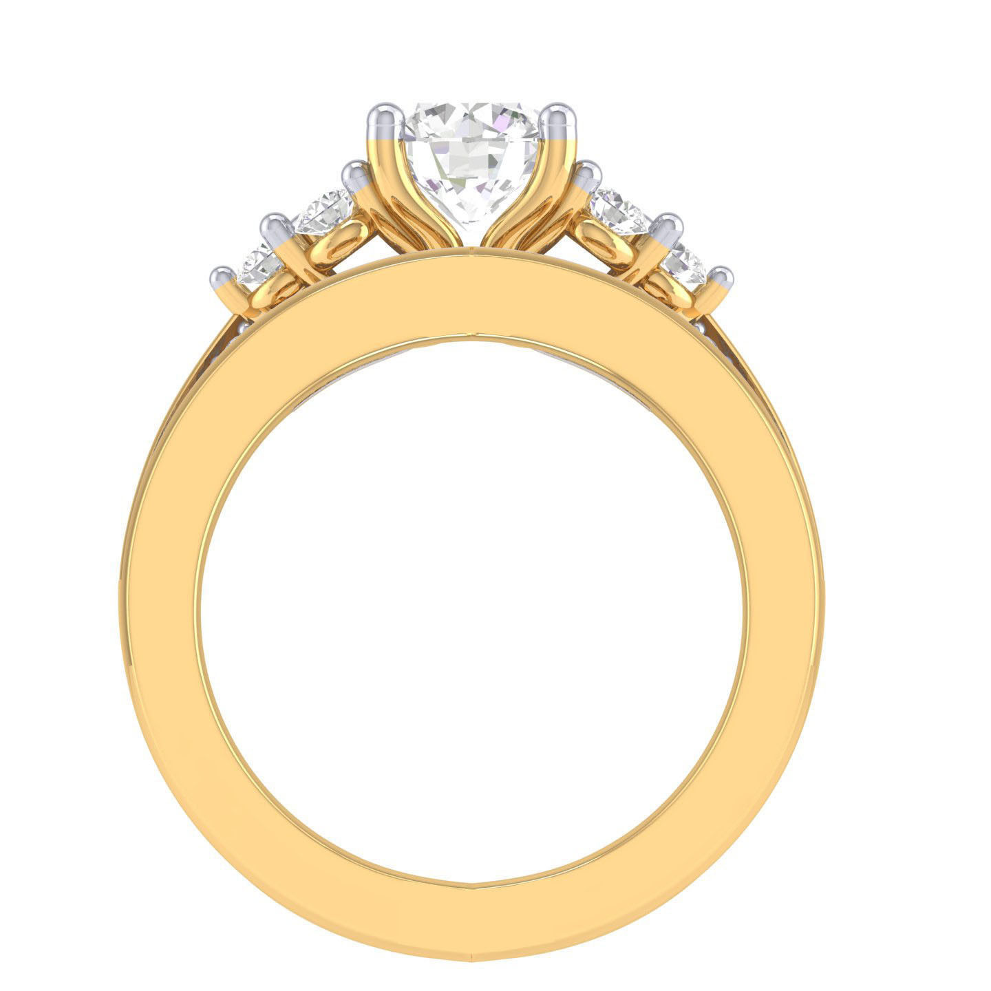 Solitaire Ring with Band - 137402 3D print model_9