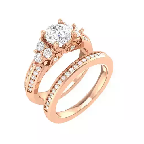 Solitaire Ring with Band - 137402