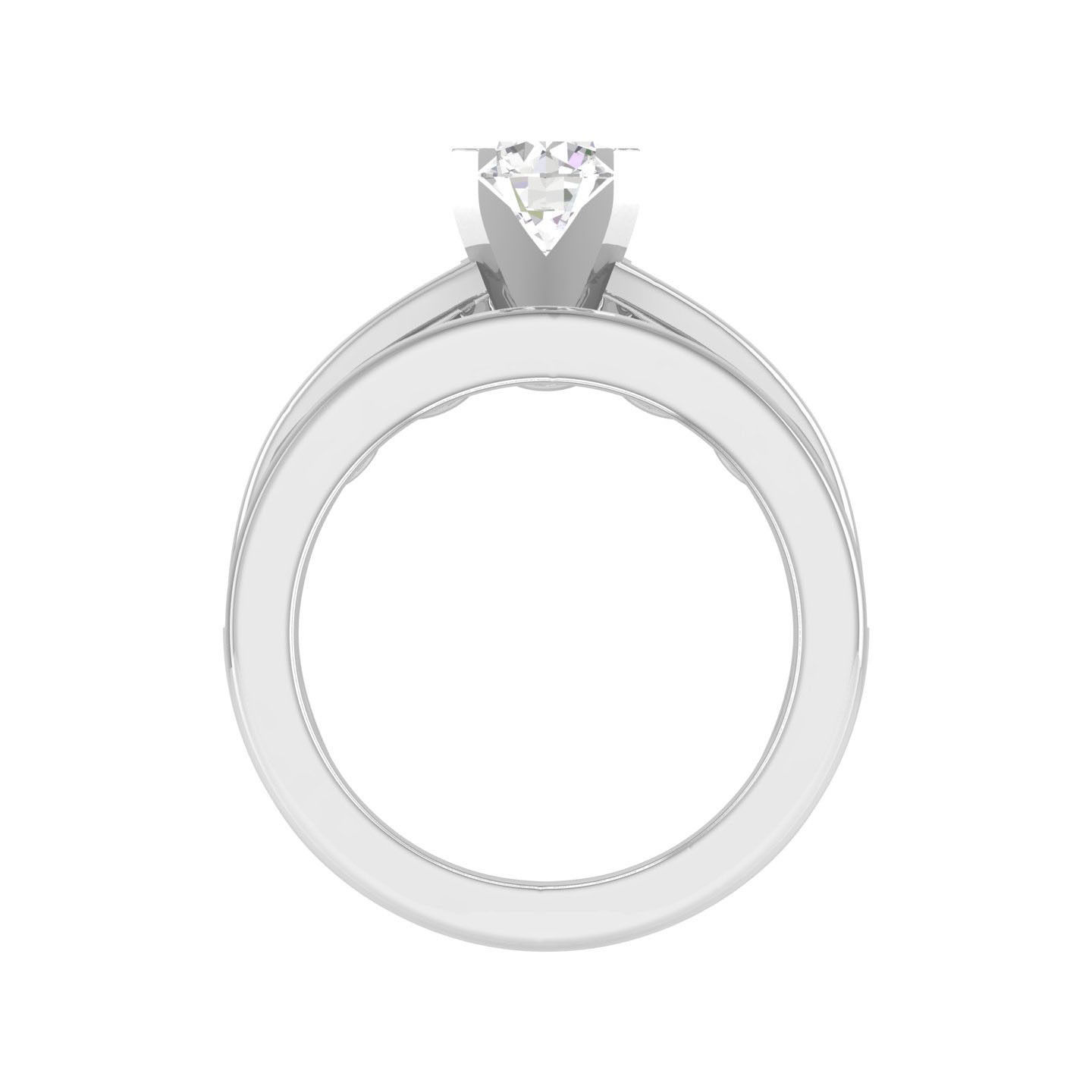 Solitaire Ring with Band - 137387 3D print model_5