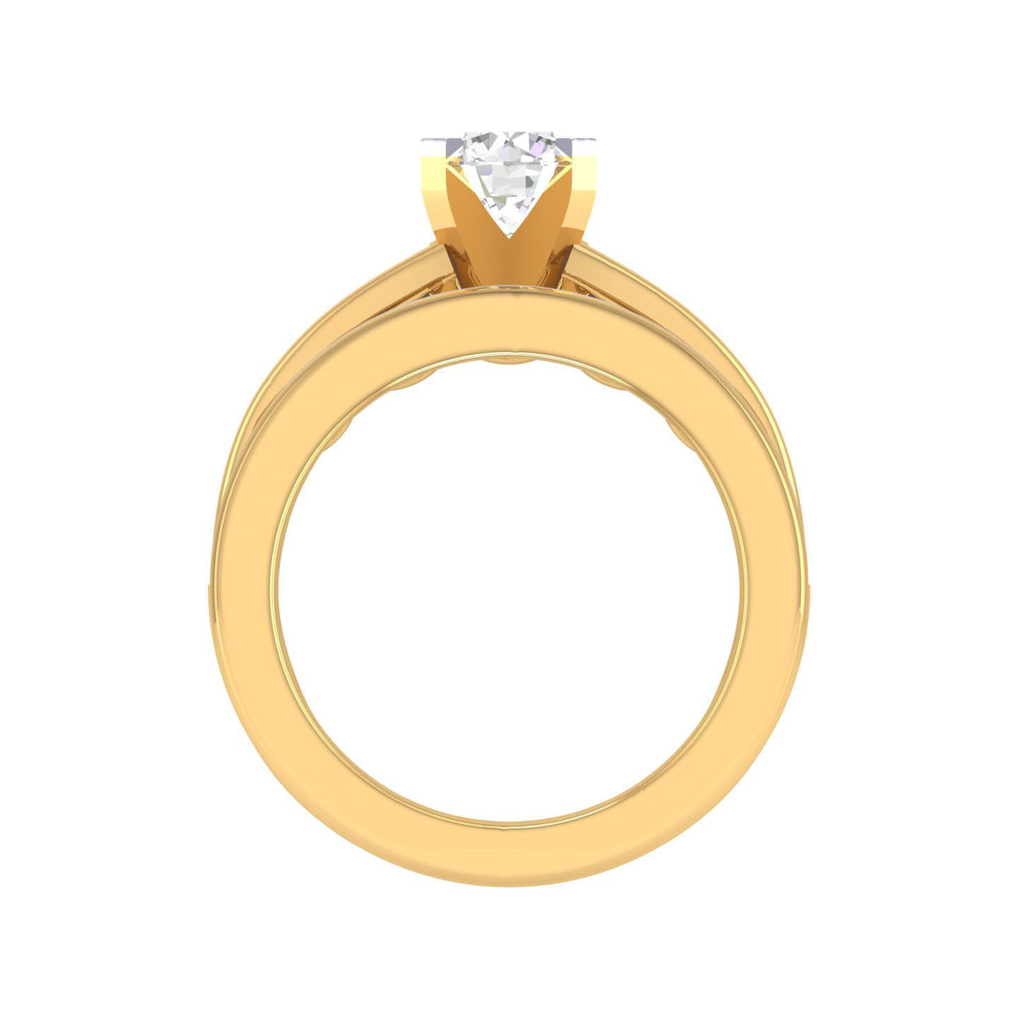 Solitaire Ring with Band - 137387 3D print model_9
