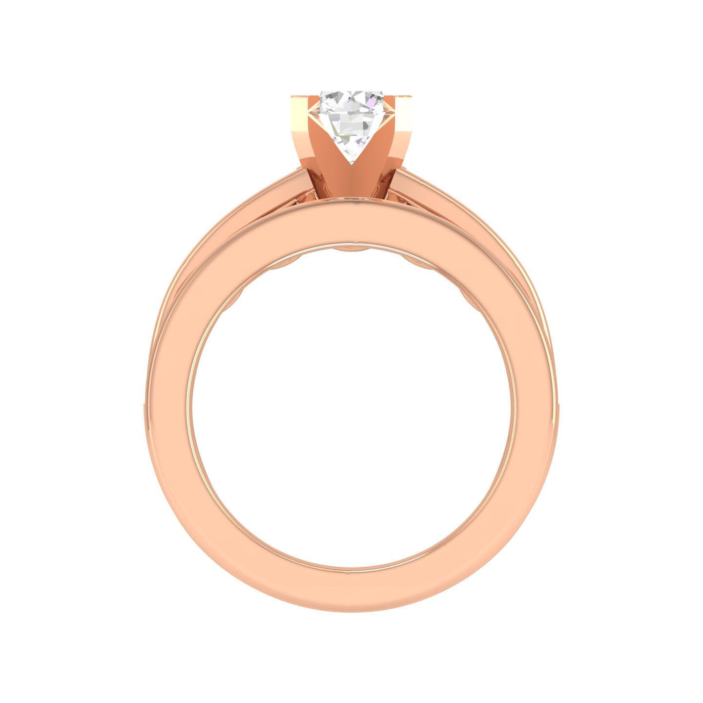 Solitaire Ring with Band - 137387 3D print model_2