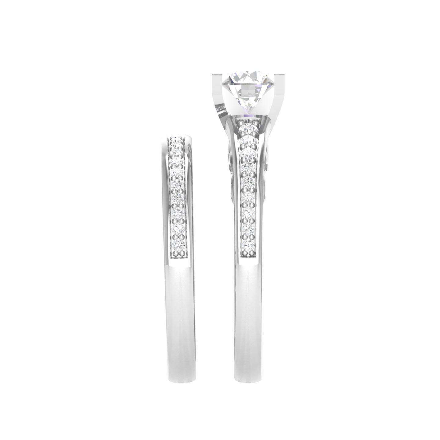Solitaire Ring with Band - 137387 3D print model_6