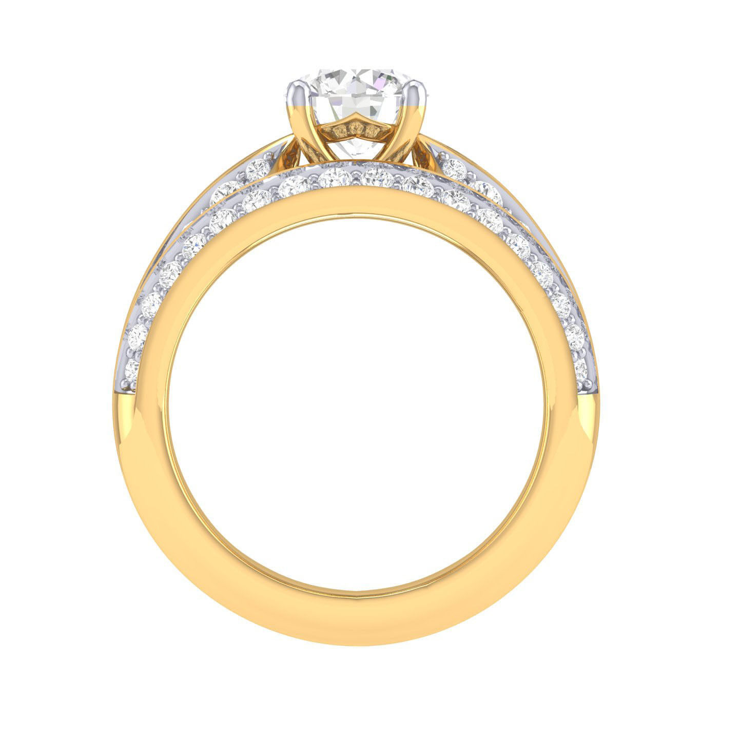 Solitaire Ring with Band - 137382 3D print model_9