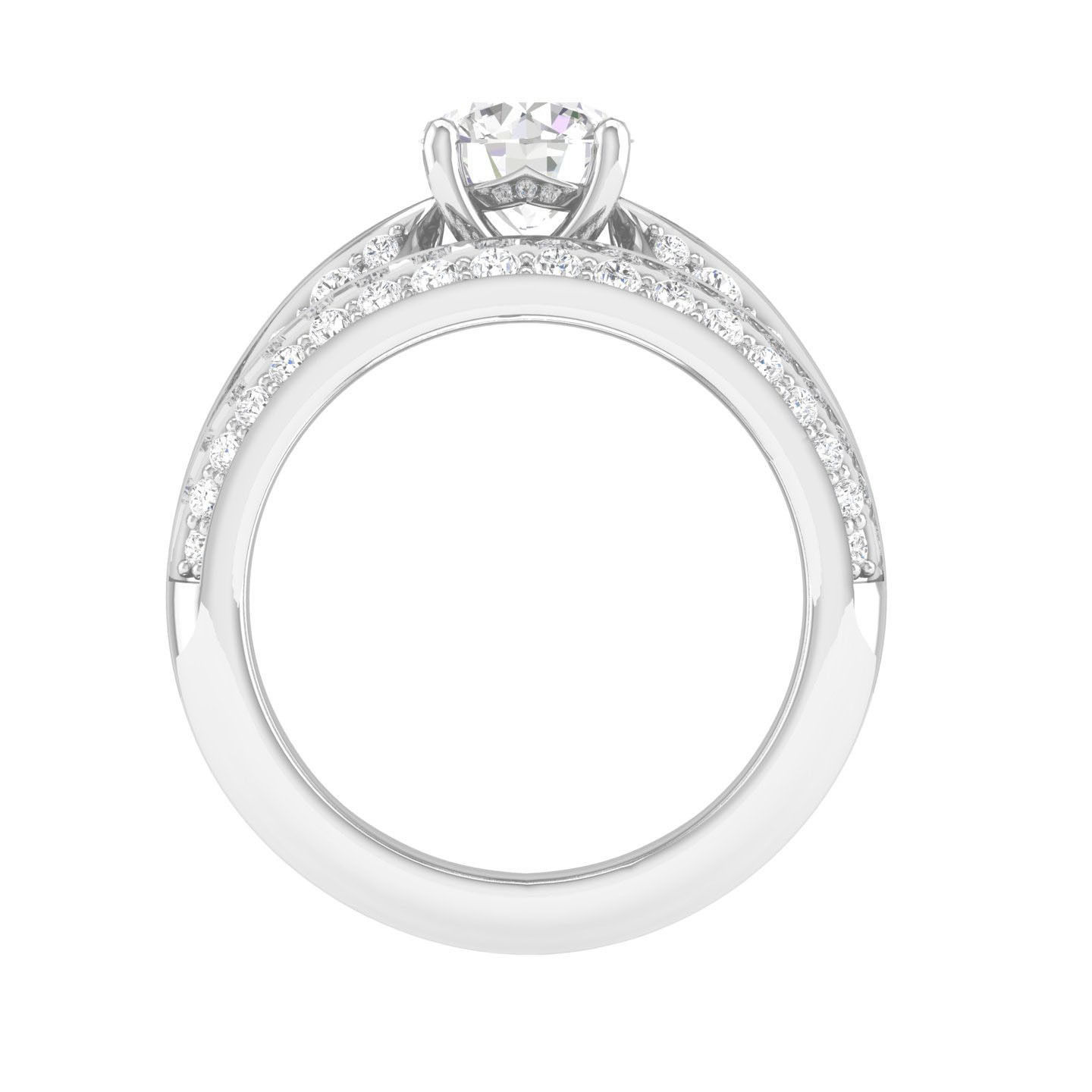 Solitaire Ring with Band - 137382 3D print model_5