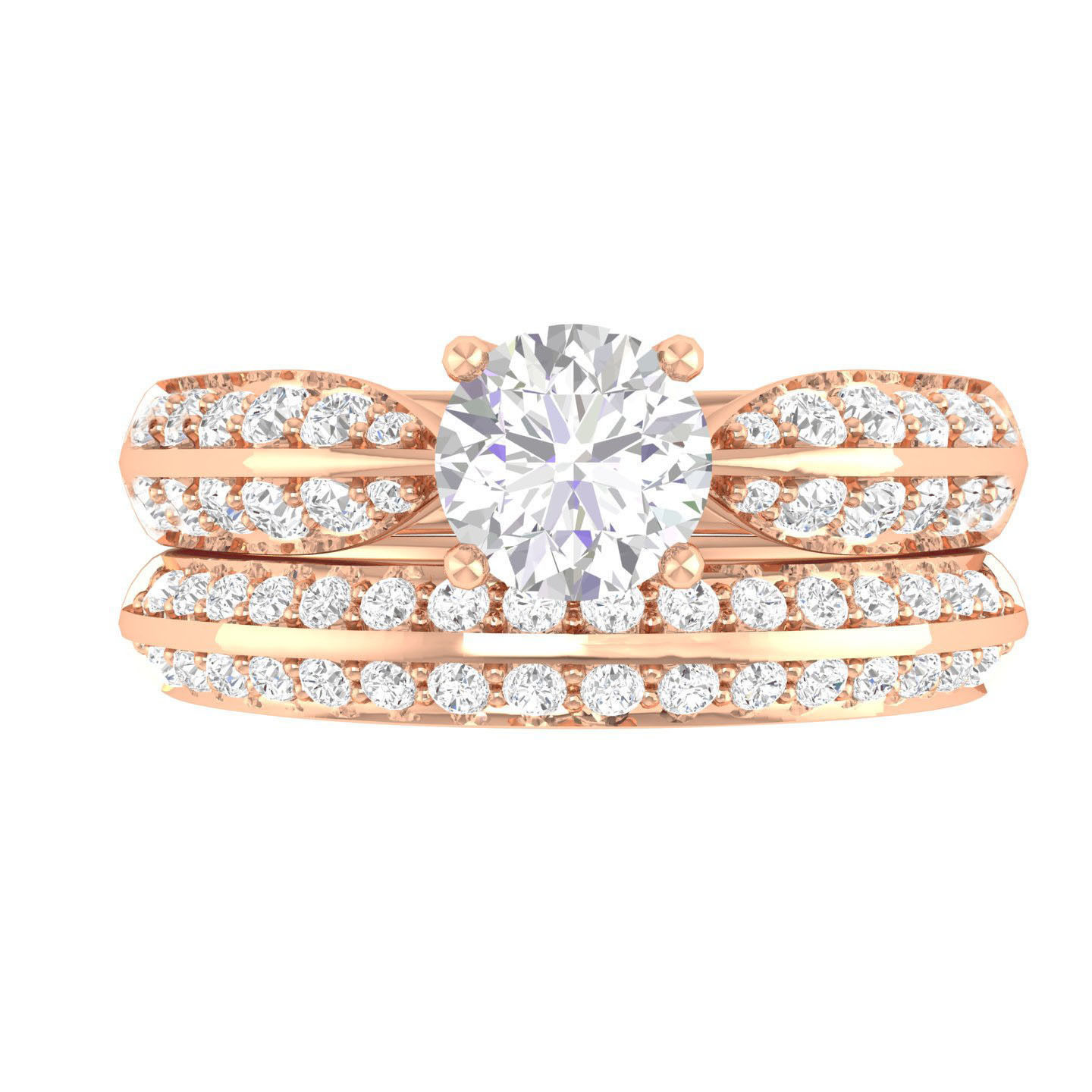 Solitaire Ring with Band - 137382 3D print model_1