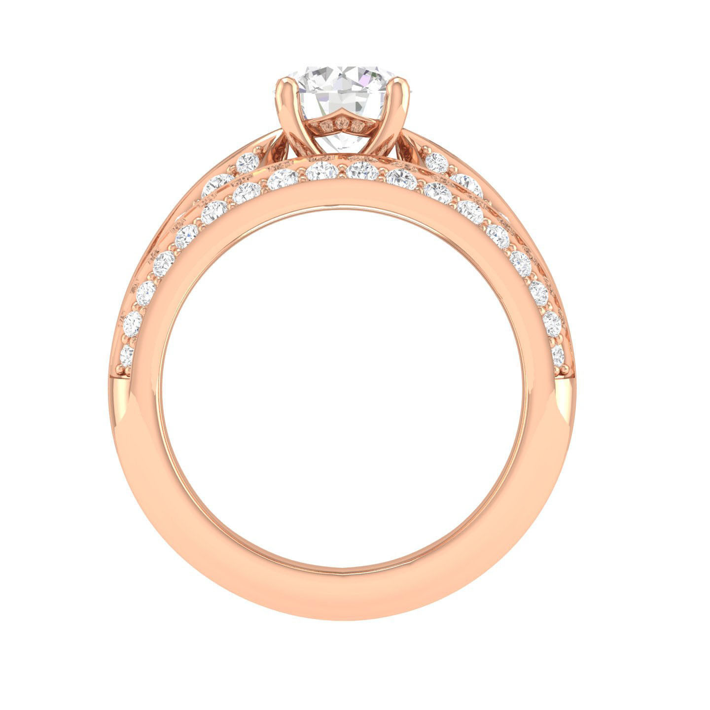 Solitaire Ring with Band - 137382 3D print model_2