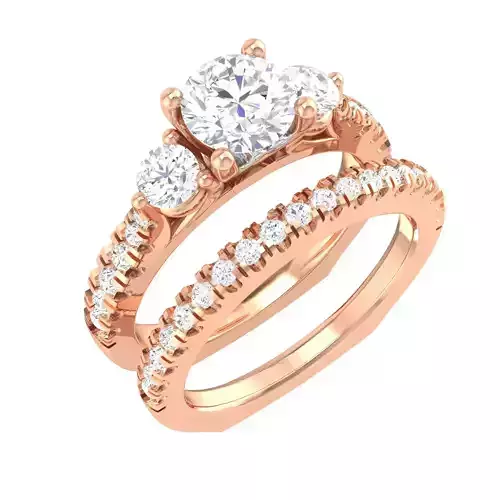 Solitaire Ring with Band - 137370 3D print model