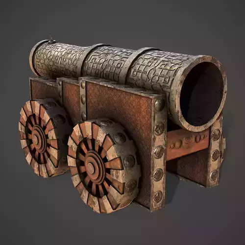 Battle Cannon Low-poly 3D model