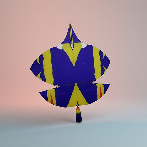 Kite Tukal Flying Low-poly 3D model