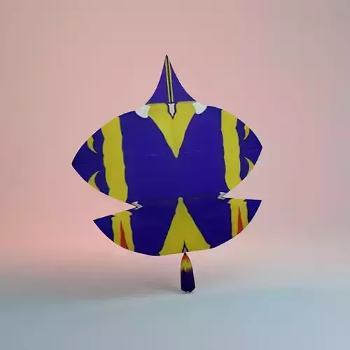 Kite Tukal Flying Low-poly 3D model