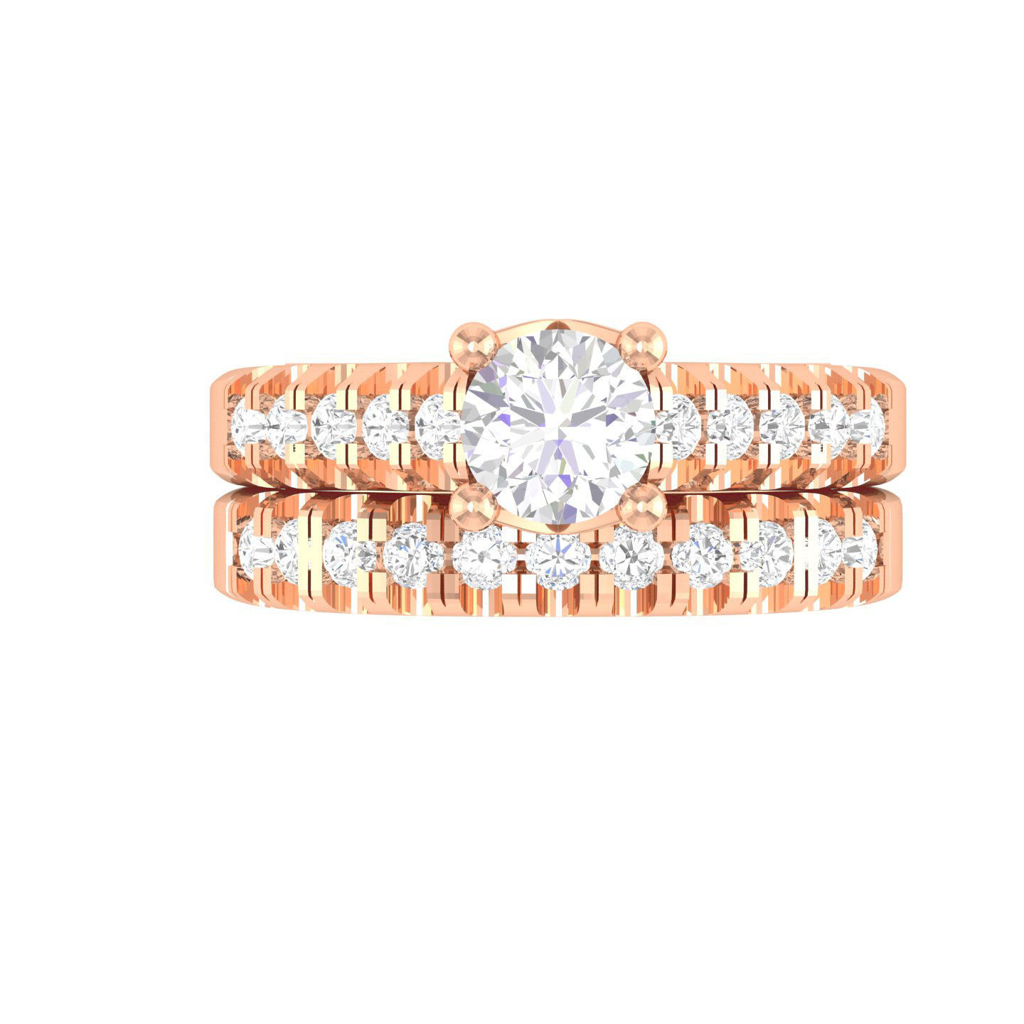 Solitaire Ring with Band - 137340 3D print model_1