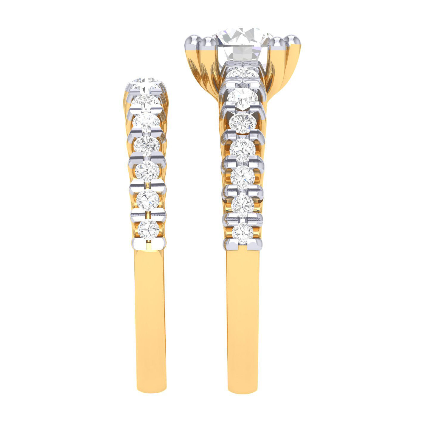 Solitaire Ring with Band - 137337 3D print model_10