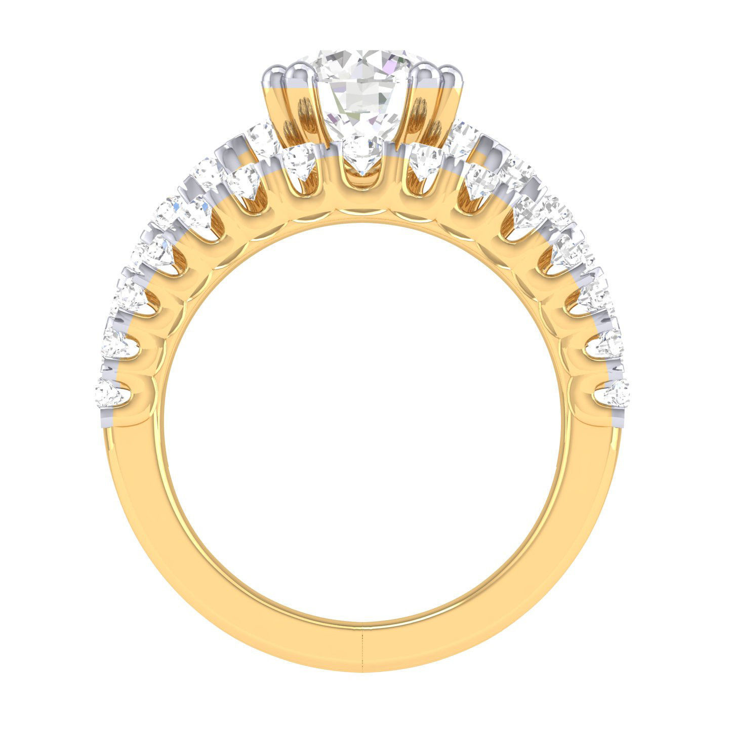 Solitaire Ring with Band - 137337 3D print model_9