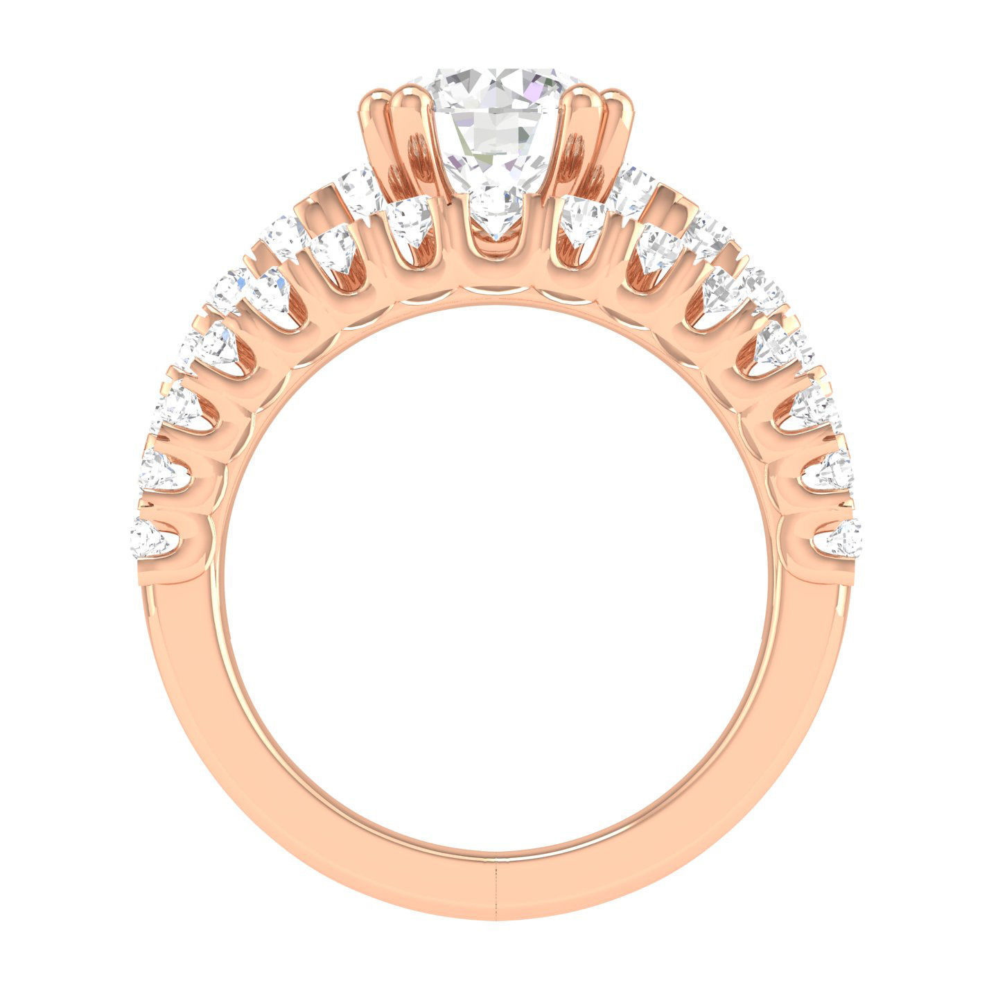 Solitaire Ring with Band - 137337 3D print model_2