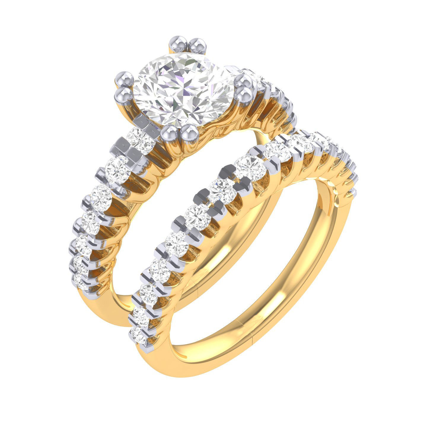 Solitaire Ring with Band - 137337 3D print model_11
