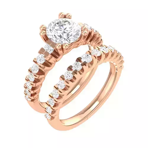 Solitaire Ring with Band - 137337 3D print model