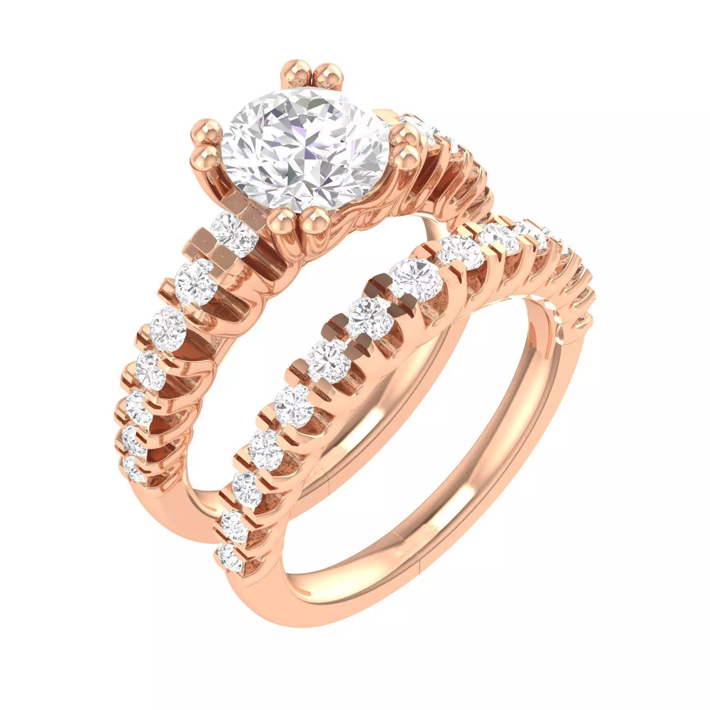 Solitaire Ring with Band - 137337 3D print model_0