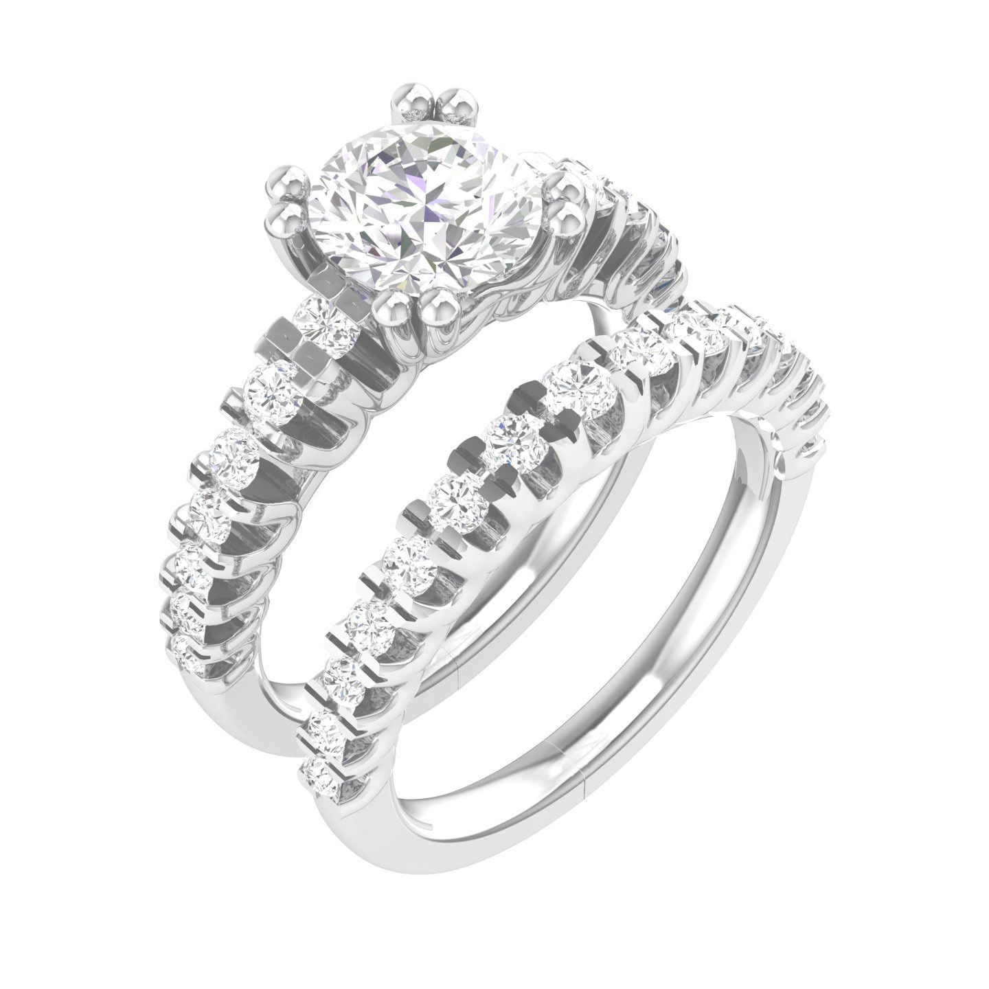 Solitaire Ring with Band - 137337 3D print model_7