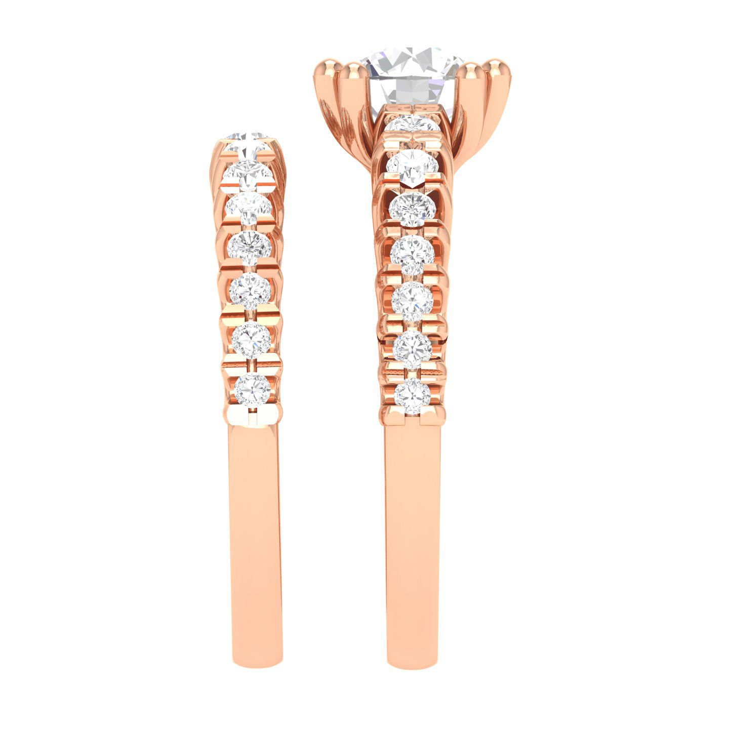 Solitaire Ring with Band - 137337 3D print model_3