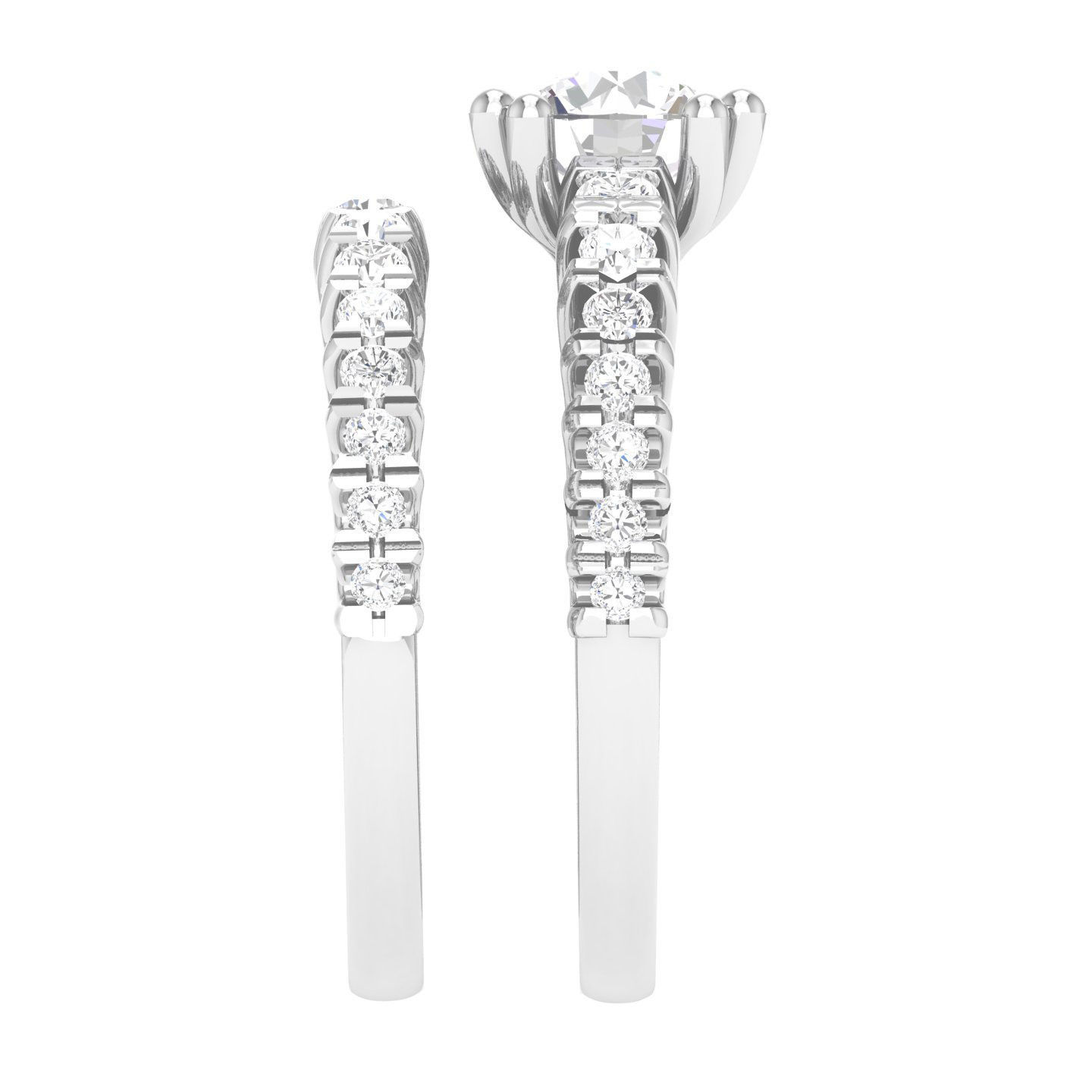 Solitaire Ring with Band - 137337 3D print model_6