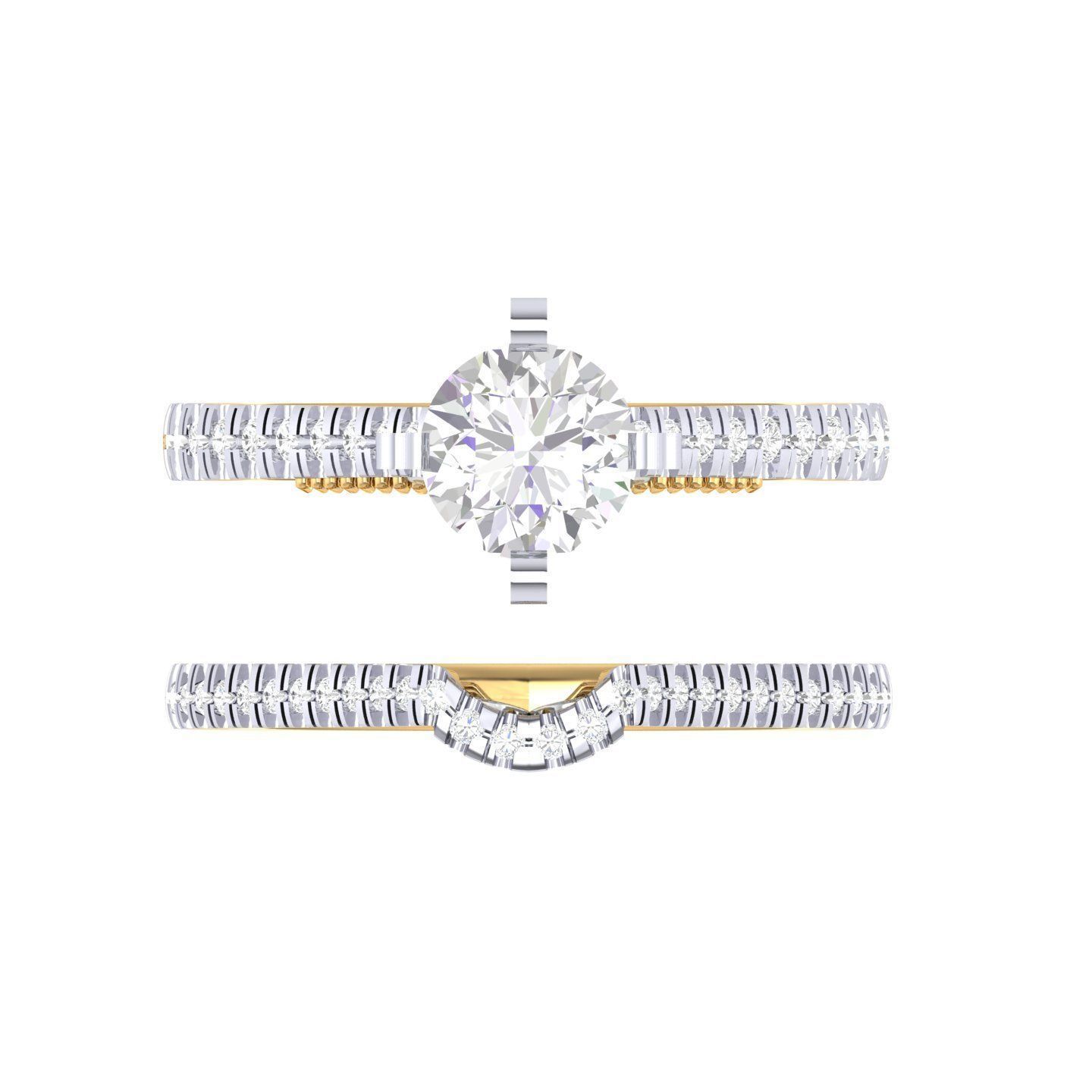 Solitaire Ring with Band - 137274 3D print model_8