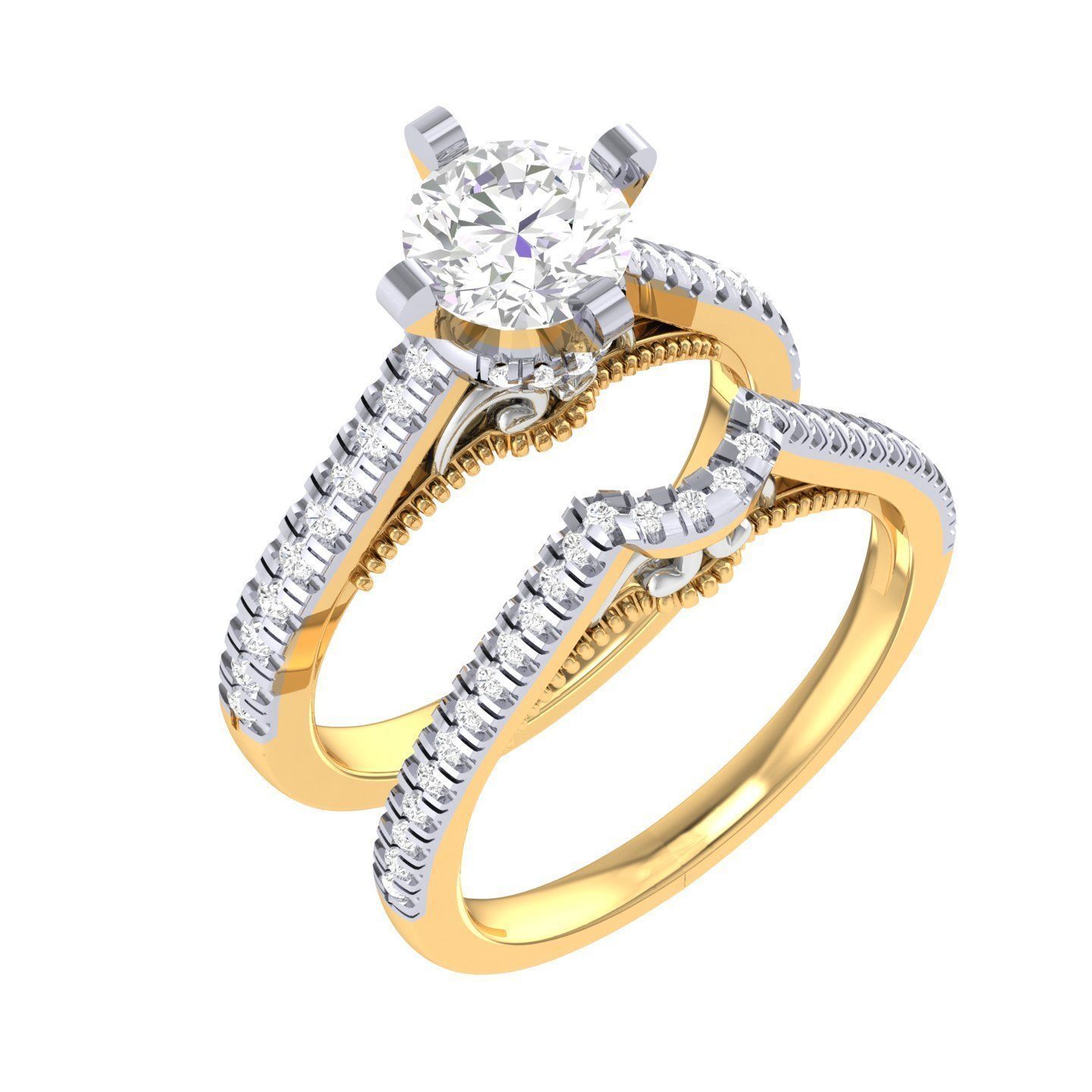 Solitaire Ring with Band - 137274 3D print model_11