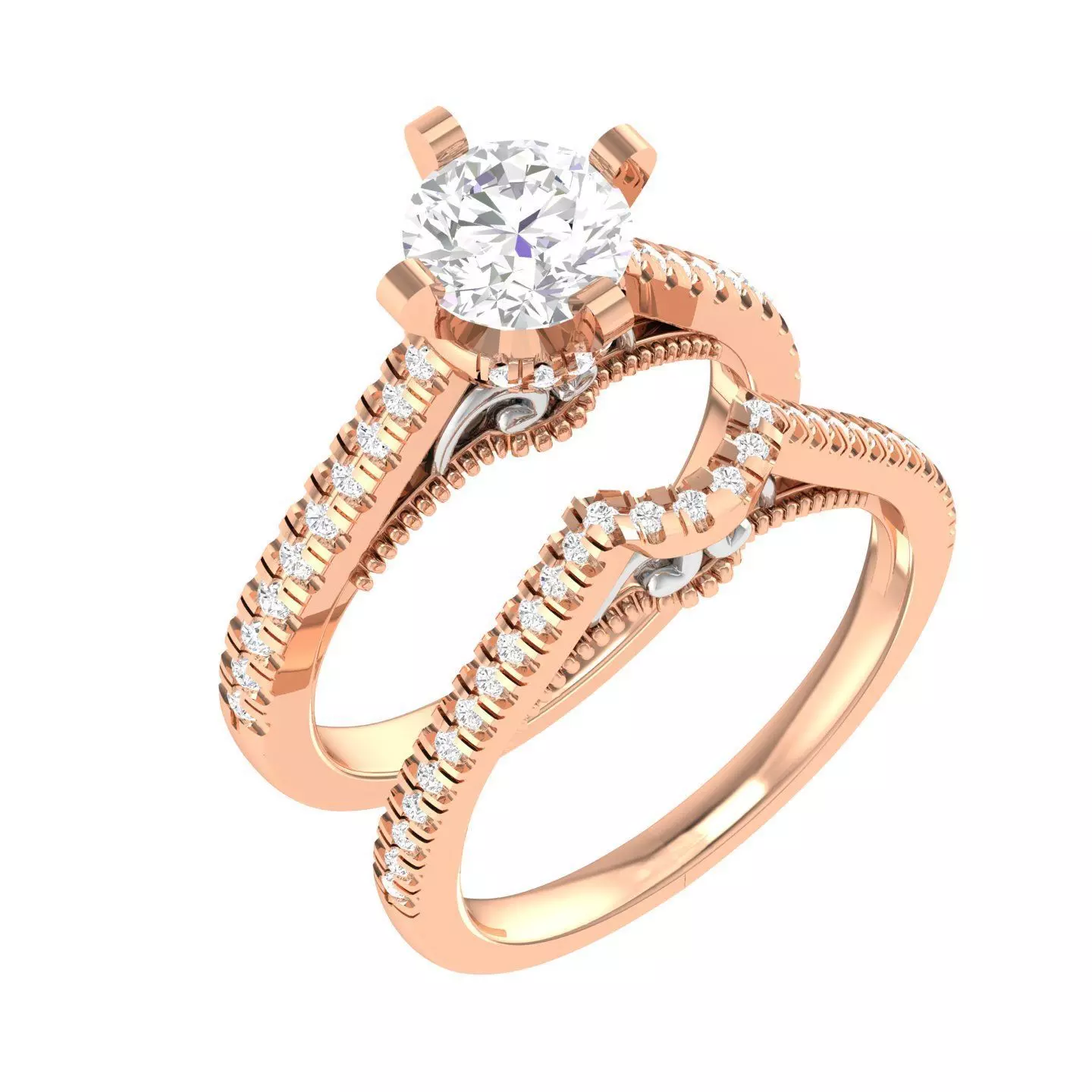 Solitaire Ring with Band - 137274 3D print model_0