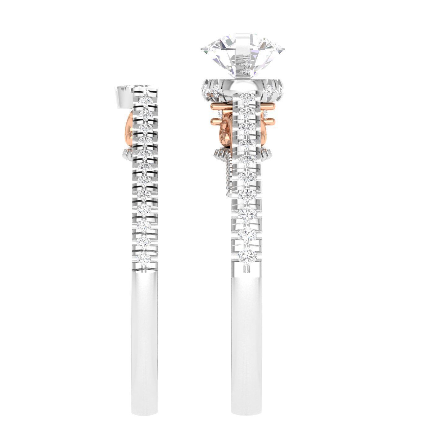 Solitaire Ring with Band - 137274 3D print model_6