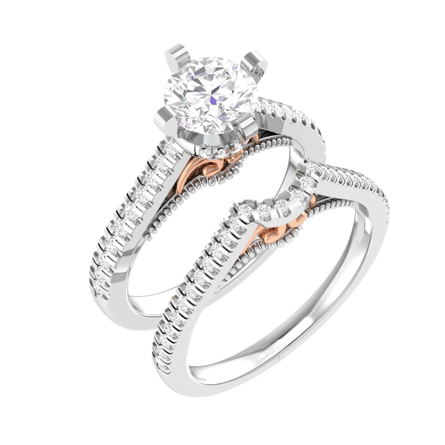 Solitaire Ring with Band - 137274 3D print model_7