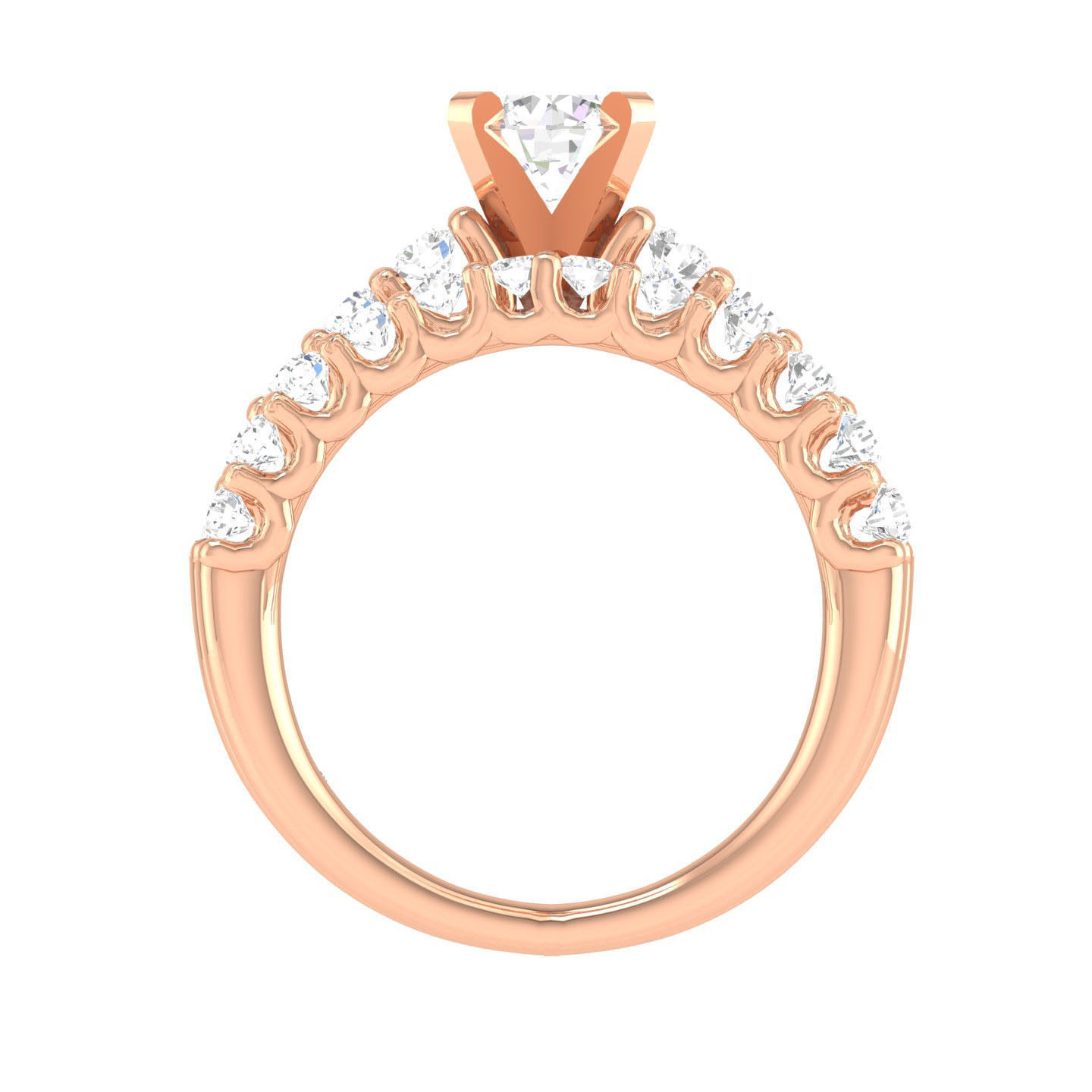 Solitaire Ring with Band - 137238 3D print model_2