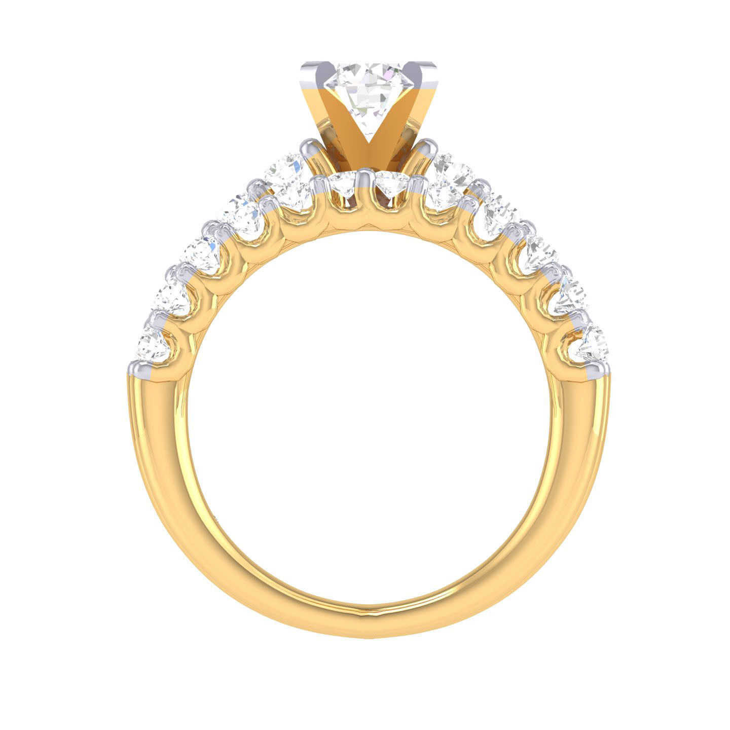 Solitaire Ring with Band - 137238 3D print model_9