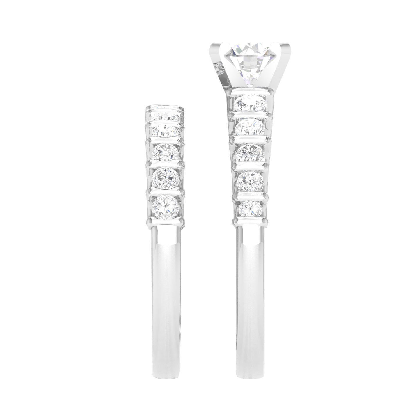 Solitaire Ring with Band - 137238 3D print model_6