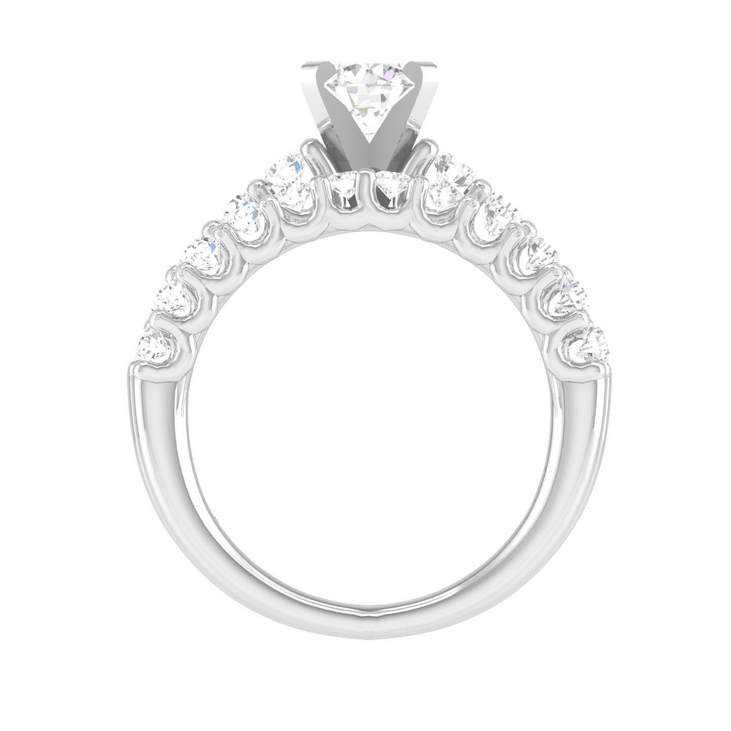 Solitaire Ring with Band - 137238 3D print model_5