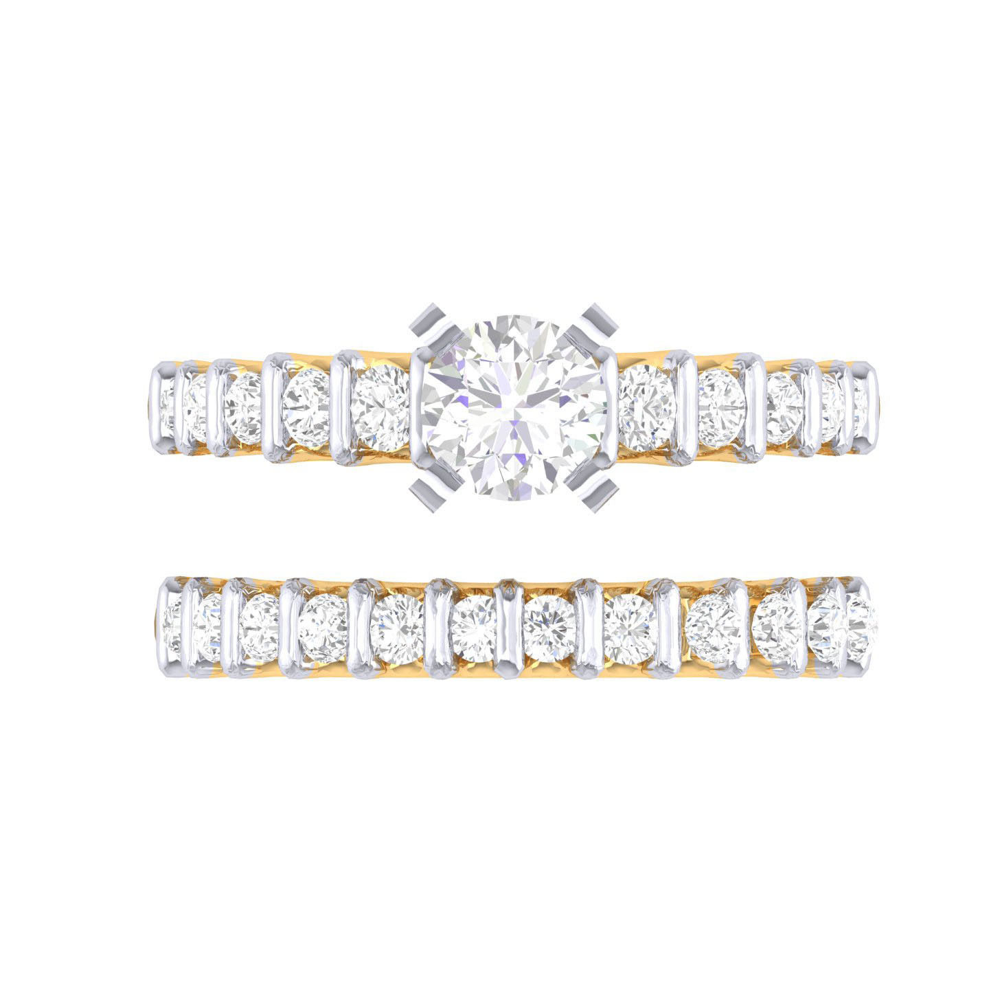 Solitaire Ring with Band - 137238 3D print model_8