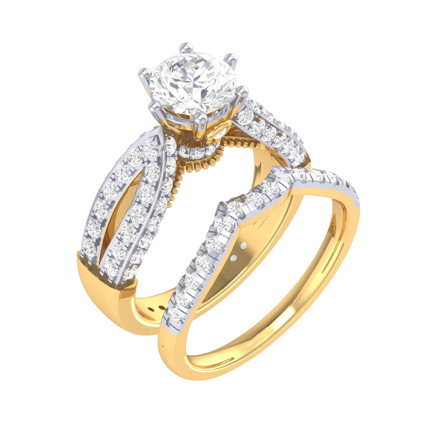 Solitaire Ring with Band - 137195 3D print model_11