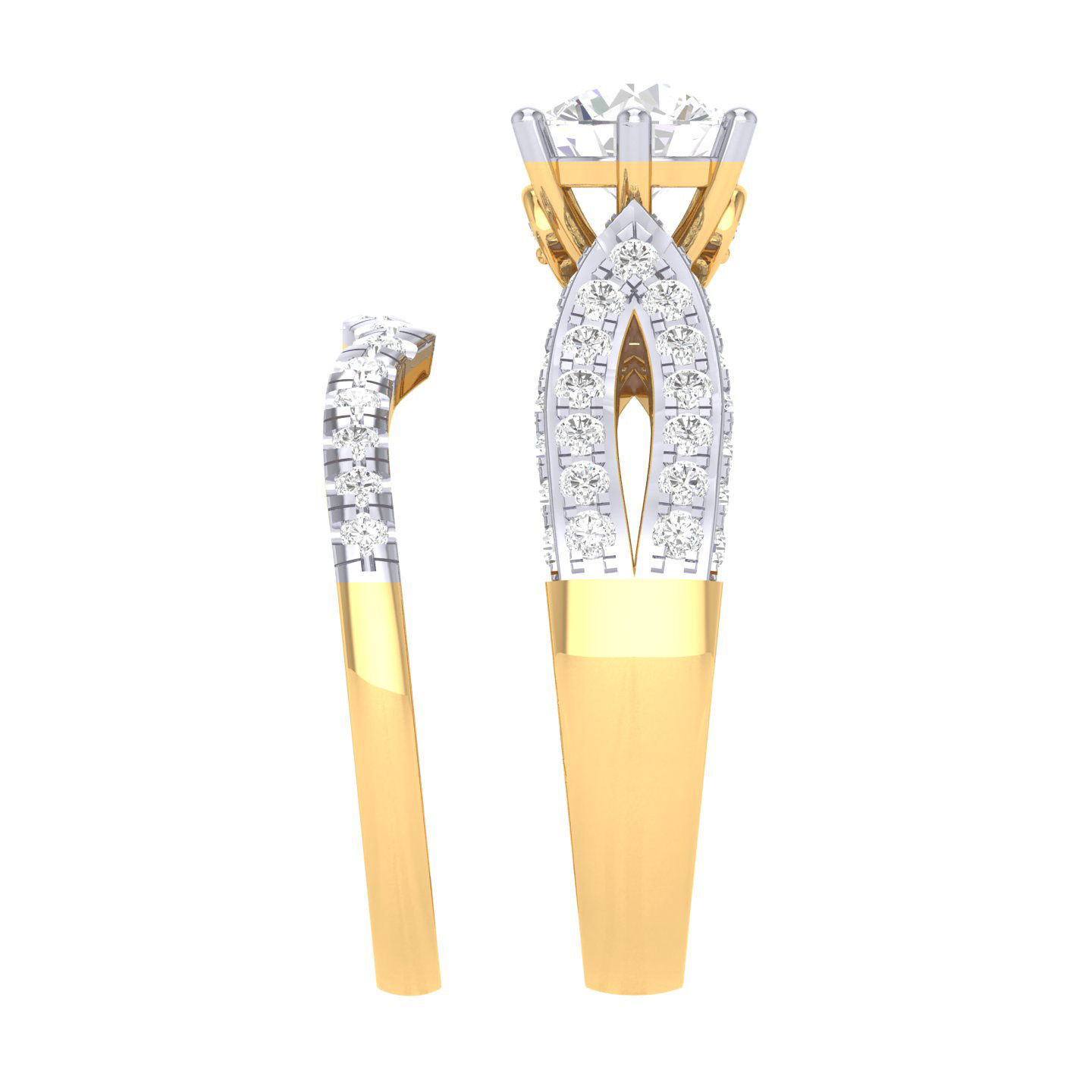 Solitaire Ring with Band - 137195 3D print model_10