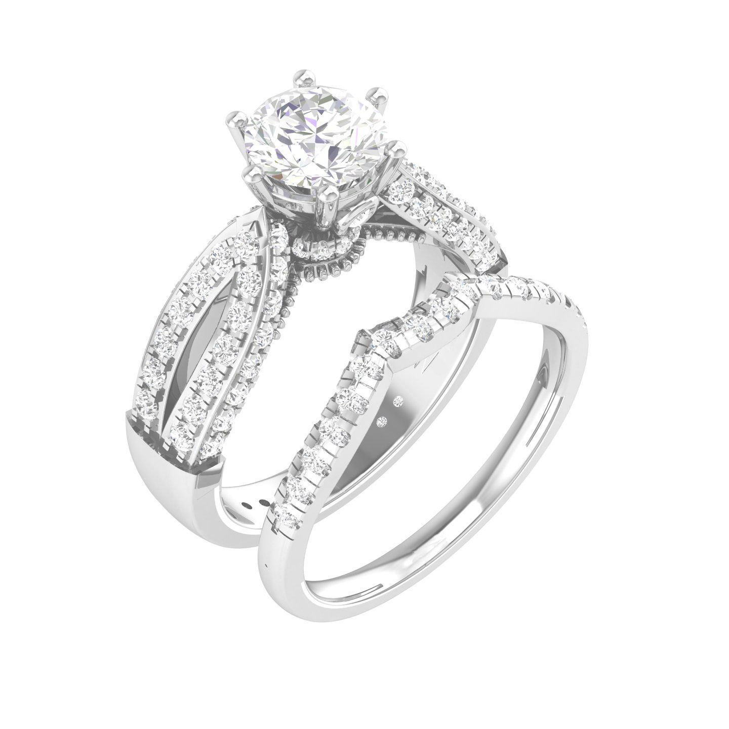 Solitaire Ring with Band - 137195 3D print model_7