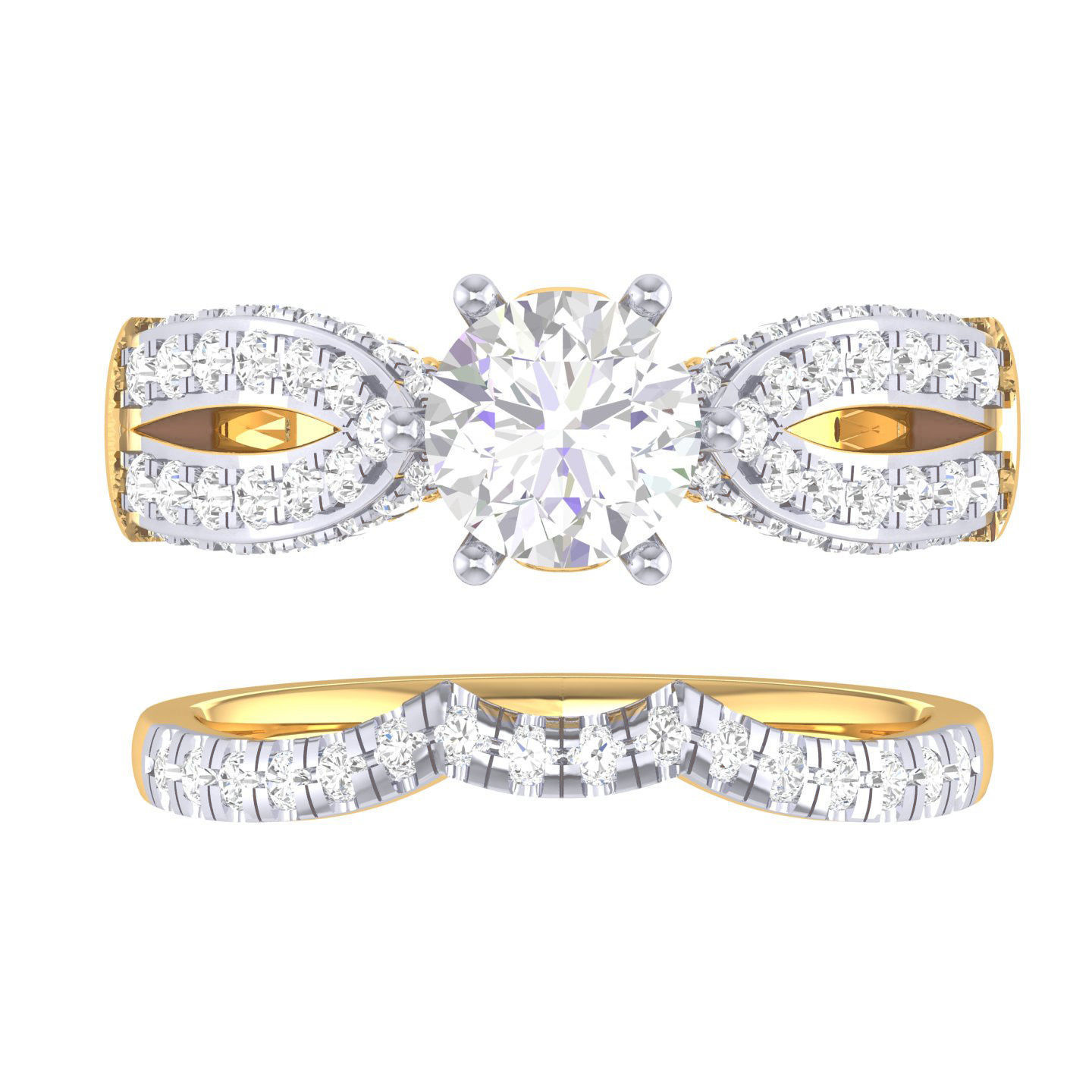 Solitaire Ring with Band - 137195 3D print model_8