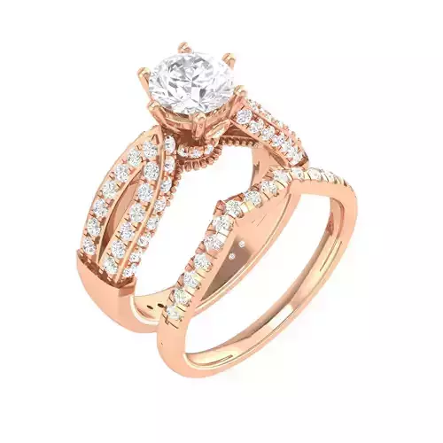 Solitaire Ring with Band - 137195 3D print model