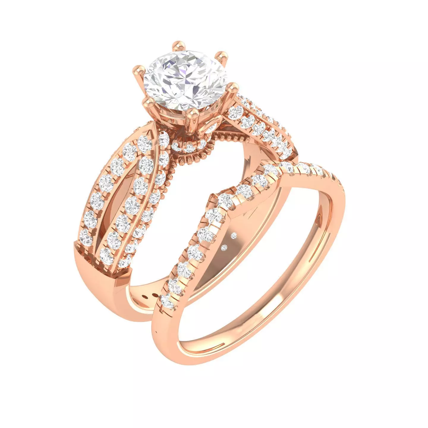 Solitaire Ring with Band - 137195 3D print model_0