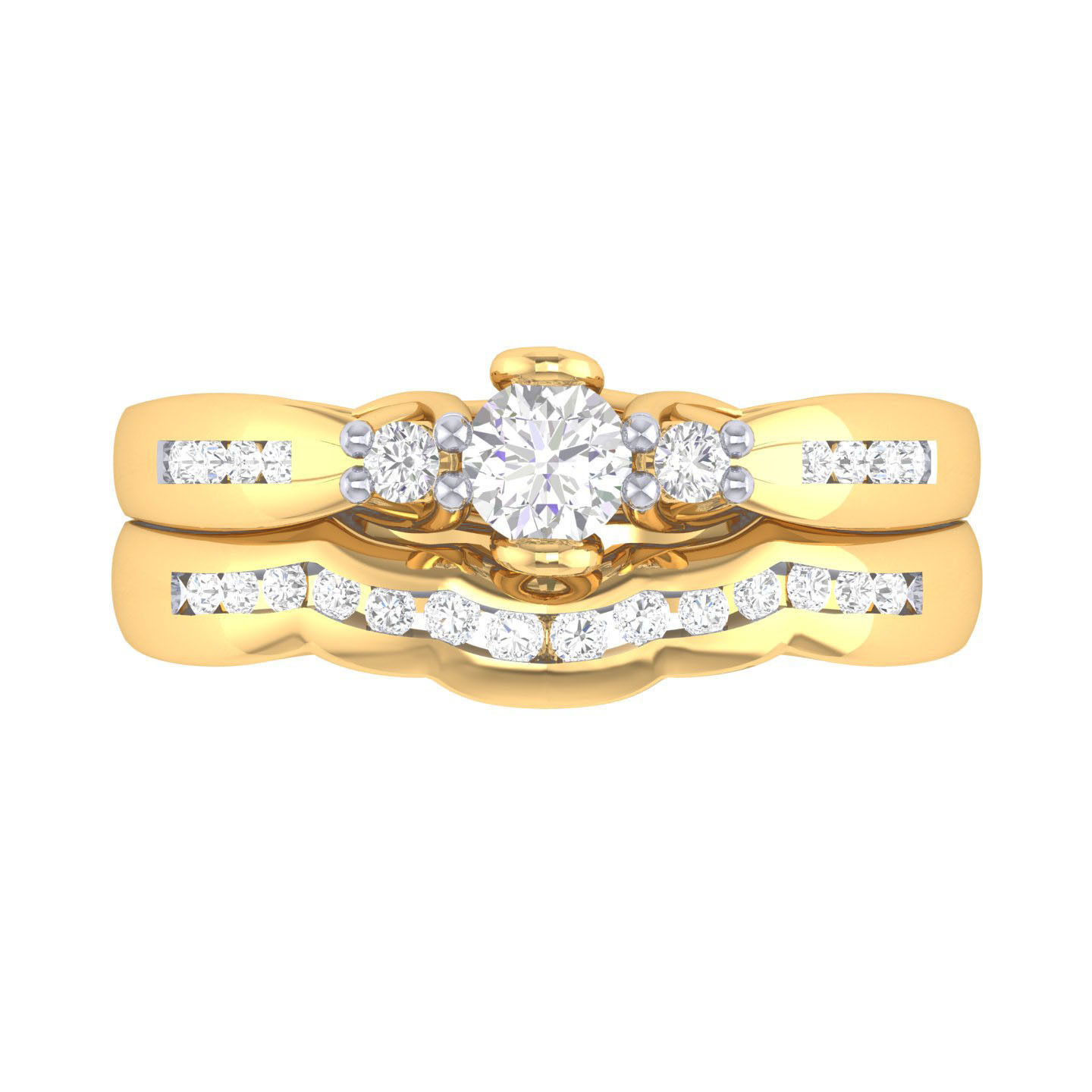 Solitaire Ring with Band - 129922 3D print model_8
